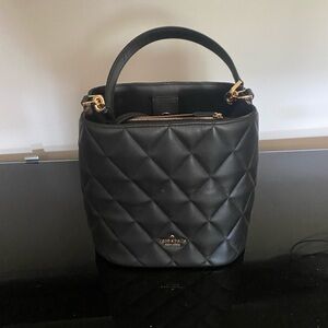 Kate Spade small Black and Gold Quilted Shoulder Bag